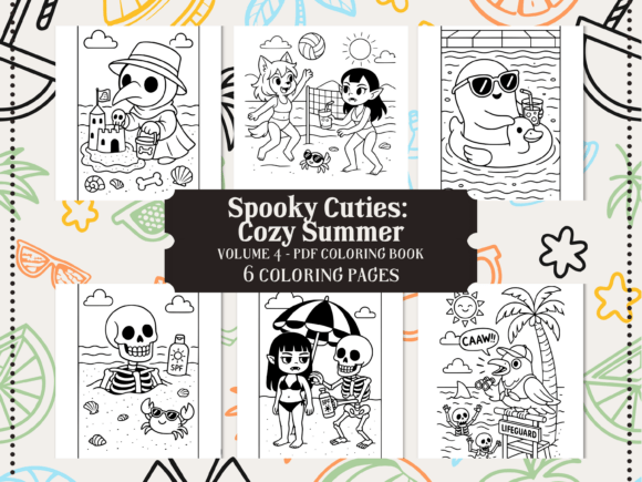 Download Spooky Cuties Cozy Summer Coloring Pages - Cozy summer coloring Collection