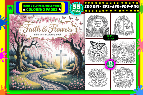 Download Faith &amp; Flowers Bible Verse Coloring - Flowers Collection