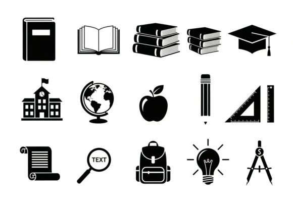 Download Black and White Educational Book Globe - Educational book Collection