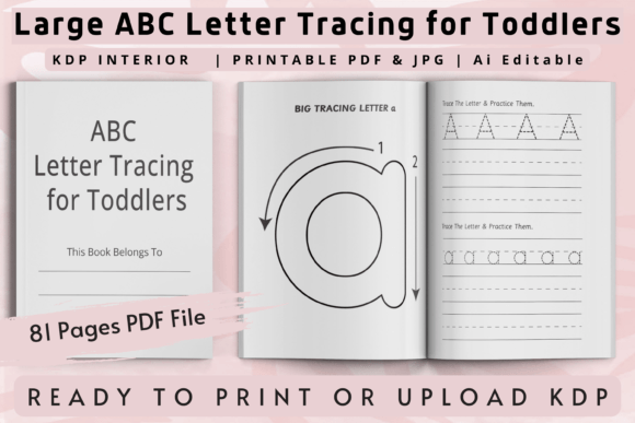 Download Large ABC Letter Tracing for Toddlers - Toddler Collection