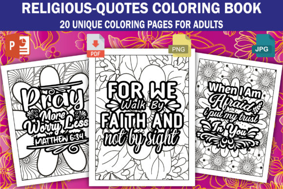 Download Religious Quotes Coloring Book Interior - Premium Bundle