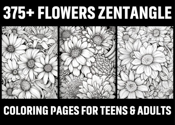 Download 375+ Flowers Zentangle Coloring Pages - Flowers Collection