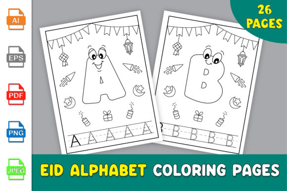 Download Eid Alphabet Coloring Page for Toddlers - Toddler Collection