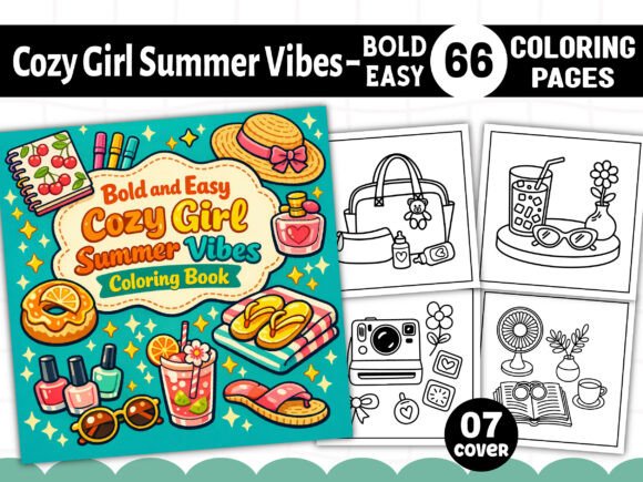 Download Easy Cozy Girl Summer Vibes Coloring - Premium Resources