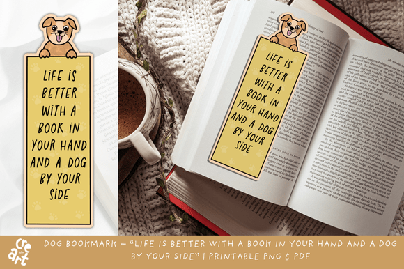 Download Dog Bookmark | Printable PNG &amp; PDF - Premium Resources