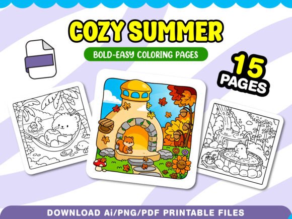 Download Cozy Summer Coloring Pages for Adults - Cozy summer coloring Collection