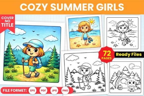 Download Cozy Summer Girls Coloring Pages - Premium Resources